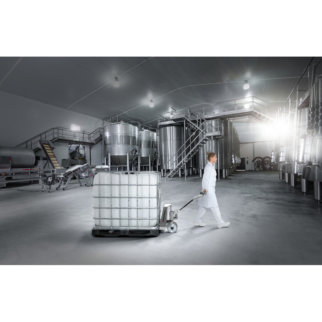 Produktabbildung Nr. 8: Jungheinrich Edelstahl-Handhubwagen AM I20, Tragfähigkeit 2.000 kg, Gabellänge 1.140 mm, Nylon