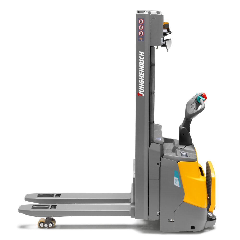 Produktabbildung Nr. 3: Jungheinrich Elektro-Hochhubwagen ERC 110zi ZZ mit Standplattform, Zweifach-Teleskop-Hubgerüst, Hubhöhe 2.500 mm, Tragfähigkeit 1.000 kg, Proportionalhydraulik