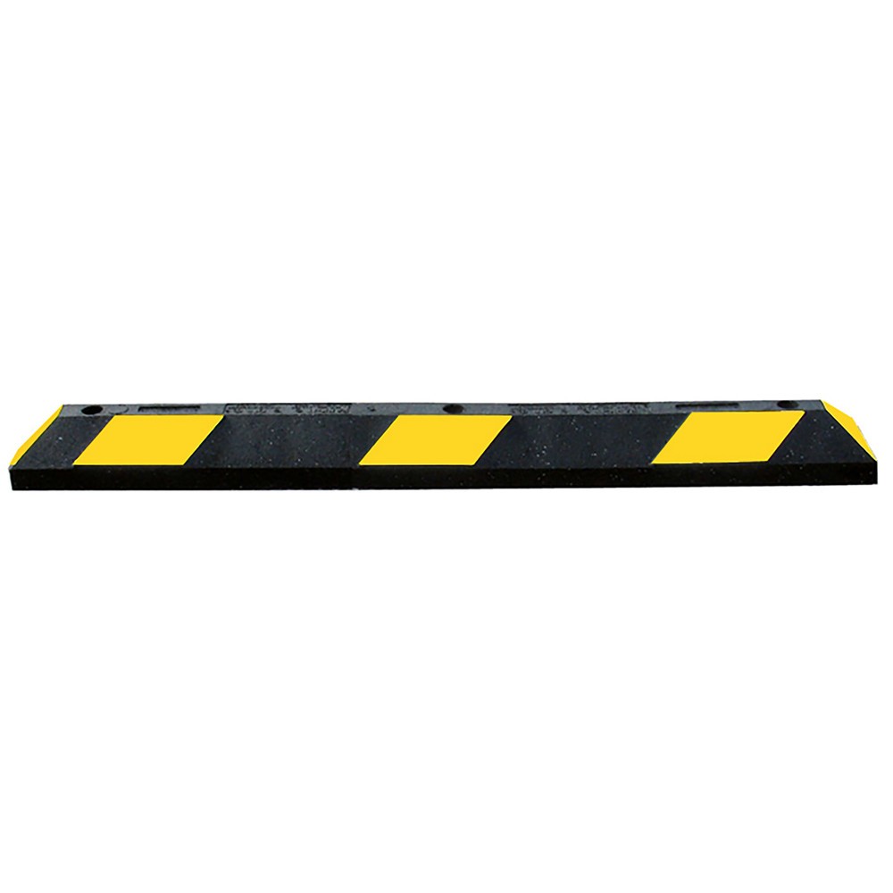 Produktabbildung: Justrite® Radstopp Park-It® , Recycling-Gummi, Breite 1.800 mm, schwarz/gelb