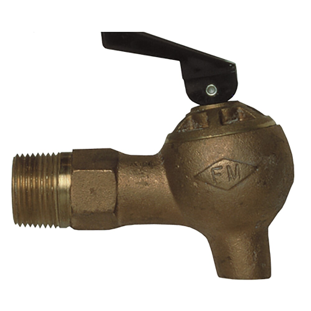 Produktabbildung: Justrite® Sicherheits-Fasshahn, Messing, Durchfluss Labor-Sicherheitshahn