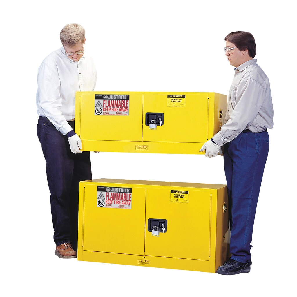 Produktabbildung Nr. 2: Justrite® Brandschutzschrank Piggyback Sure-Grip® FM, HxBxT 610 x 1.090 x 460 mm, 1 Fachboden, manuell schliessend