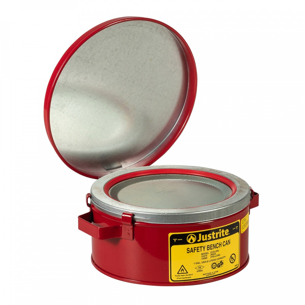 Produktabbildung Nr. 2: Justrite® Tränkbehälter mit Klappdeckel, rot, 4 Liter