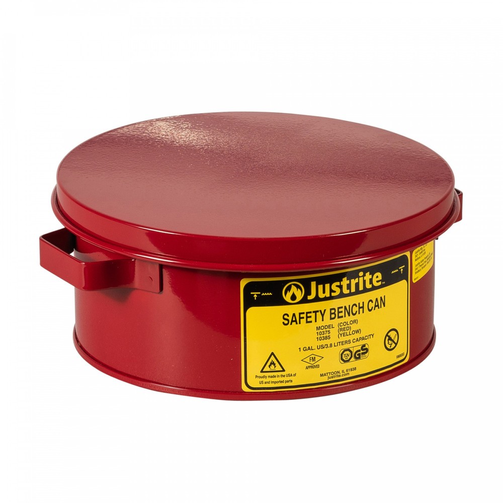 Produktabbildung Nr. 1: Justrite® Tränkbehälter mit Klappdeckel, rot, 4 Liter