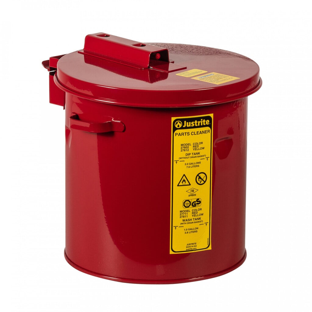 Justrite® Wasch- und Tauchbehälter, rot, 8 Liter Produktabbildung: Justrite® Wasch- und Tauchbehälter, rot, 8 Liter