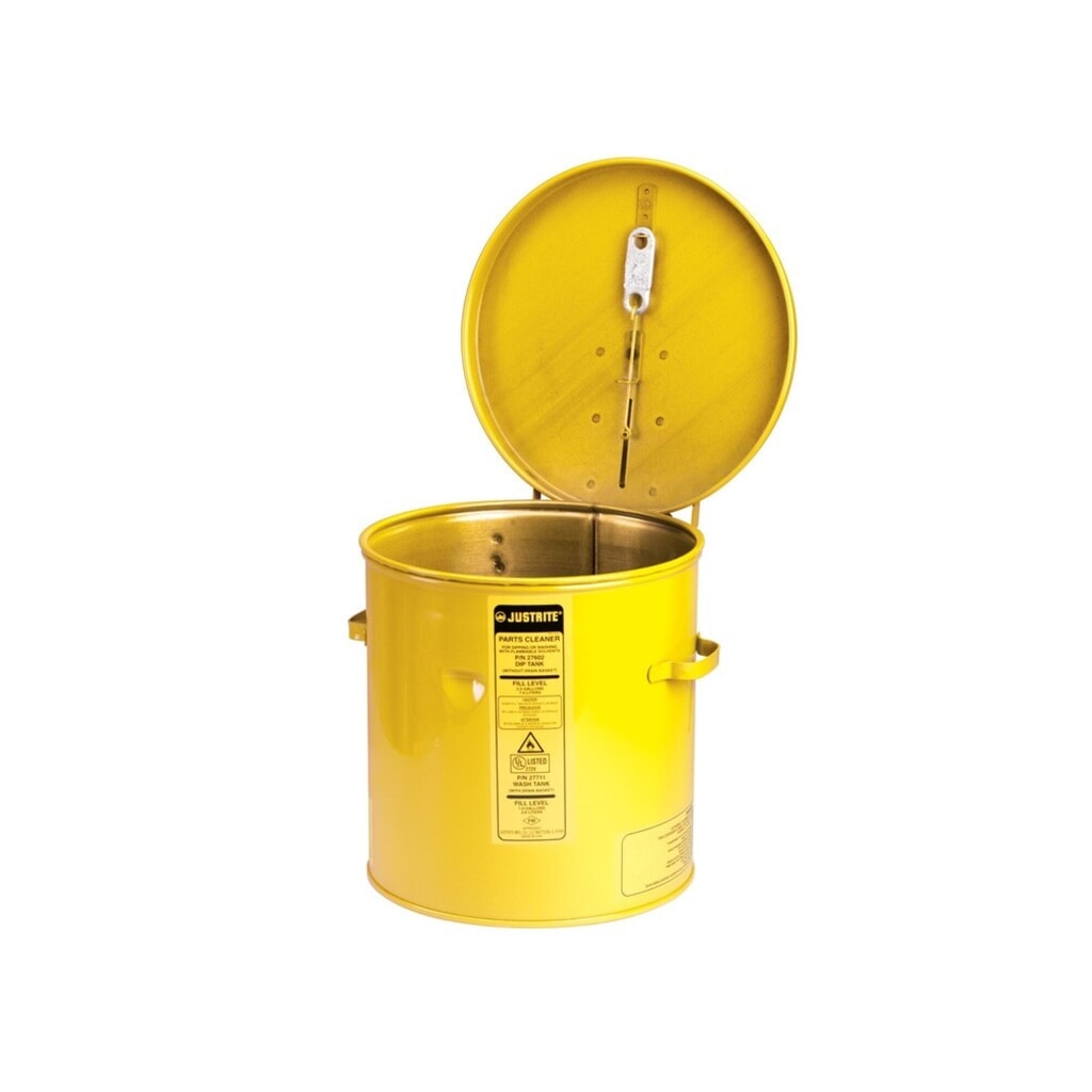 Produktabbildung: Justrite® Wasch- und Tauchbehälter, gelb, 8 Liter