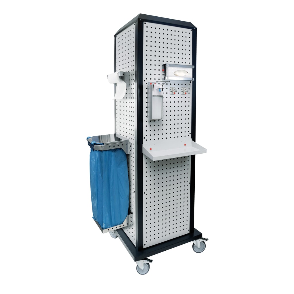 Kappes RasterPlan Hygienestation, mobil, ohne Tür, HxBxT 2.175 x 700 x 700 mm, Modell 3 Produktabbildung: Kappes RasterPlan Hygienestation, mobil, ohne Tür, HxBxT 2.175 x 700 x 700 mm, Modell 3