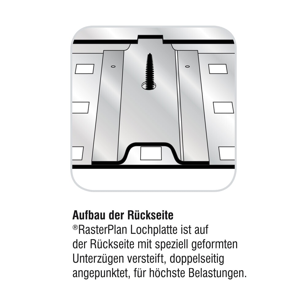 Produktabbildung Nr. 4: Kappes RasterPlan Lochplatte, HxB 450 x 500 mm, himmelblau
