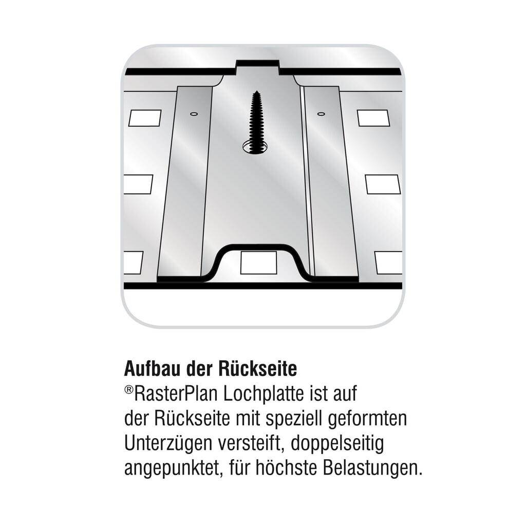 Produktabbildung Nr. 3: Kappes RasterPlan Lochplatte, HxB 450 x 1.500 mm, verkehrsgelb