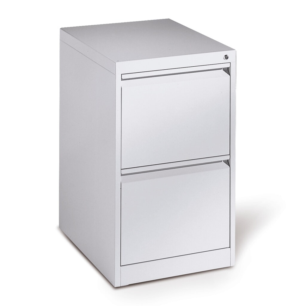 C+P Kartei- und Hängeregistraturschrank, 1-bahnig, 2 Schubladen, lichtgrau Produktabbildung Nr. 2: C+P Kartei- und Hängeregistraturschrank, 1-bahnig, 2 Schubladen, lichtgrau