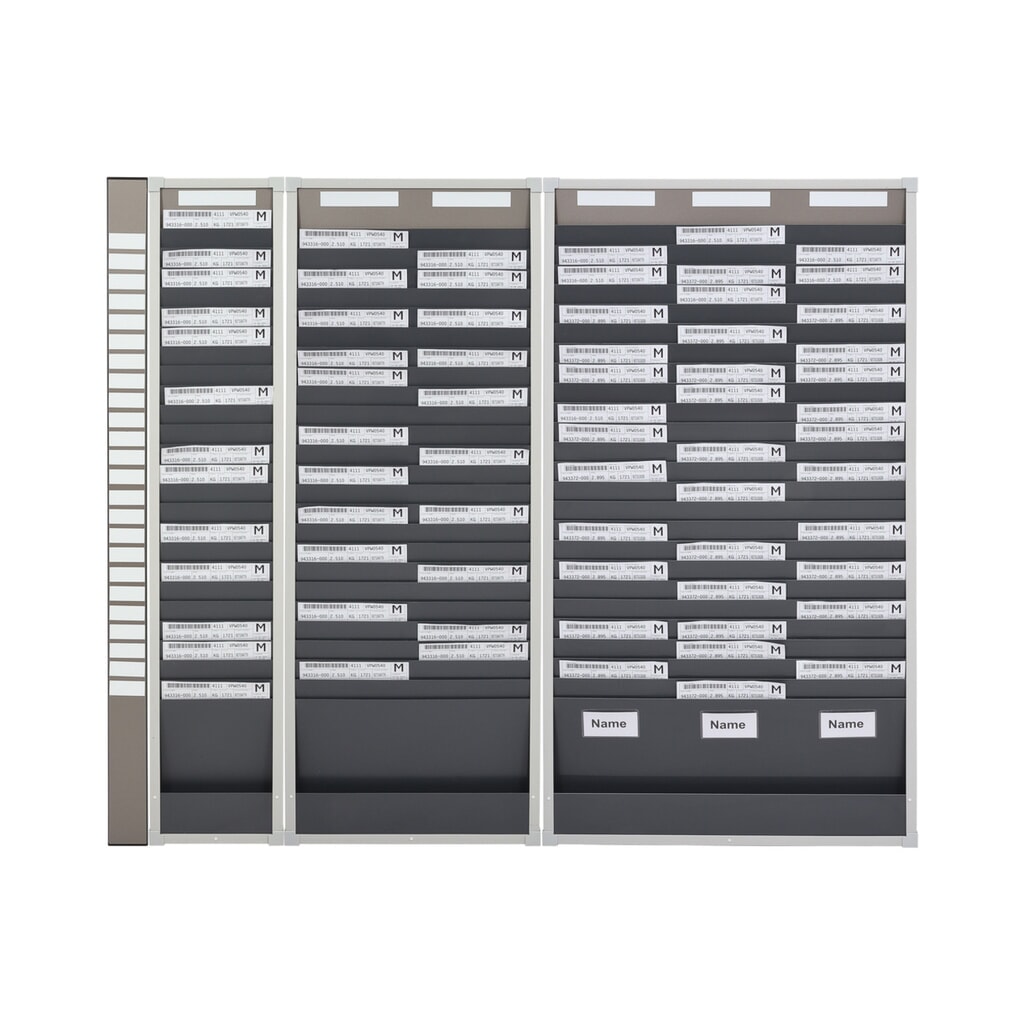 Produktabbildung Nr. 2: EICHNER Karten-Sortiertafel, 2 Reihen je 10 Fächer, HxB 750 x 490 mm