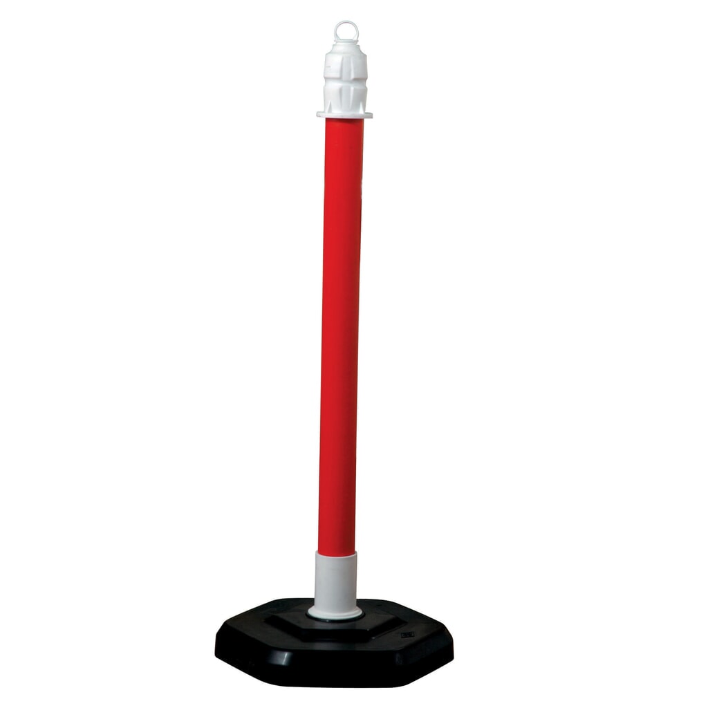 Ketten-Warnständer, Ø 63 mm, rot, 2 Stk/VE Produktabbildung: Ketten-Warnständer, Ø 63 mm, rot, 2 Stk/VE