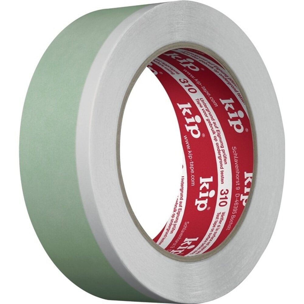 Produktabbildung: KIP Doppelseitiges Klebeband Duoband 310, grün/weiss, Länge 25 m Breite 25 mm, Rolle