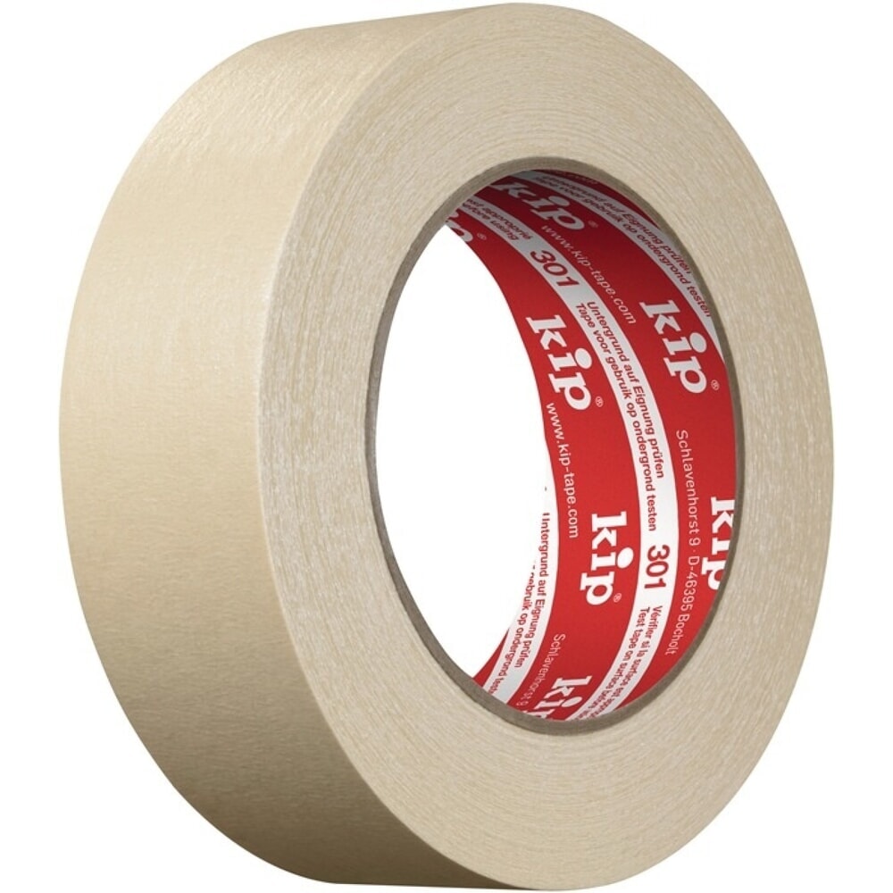 Produktabbildung: KIP Feinkrepp Extra 301 MASKING-TEC®, natur, leicht gekreppt, Rolle, Länge 50 m Breite 24 mm