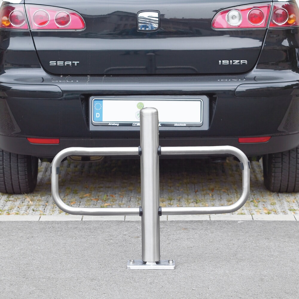 Produktabbildung: URBANUS Kipp-Sperrbügel Edelstahl, abschliessbar, Höhe 630 mm