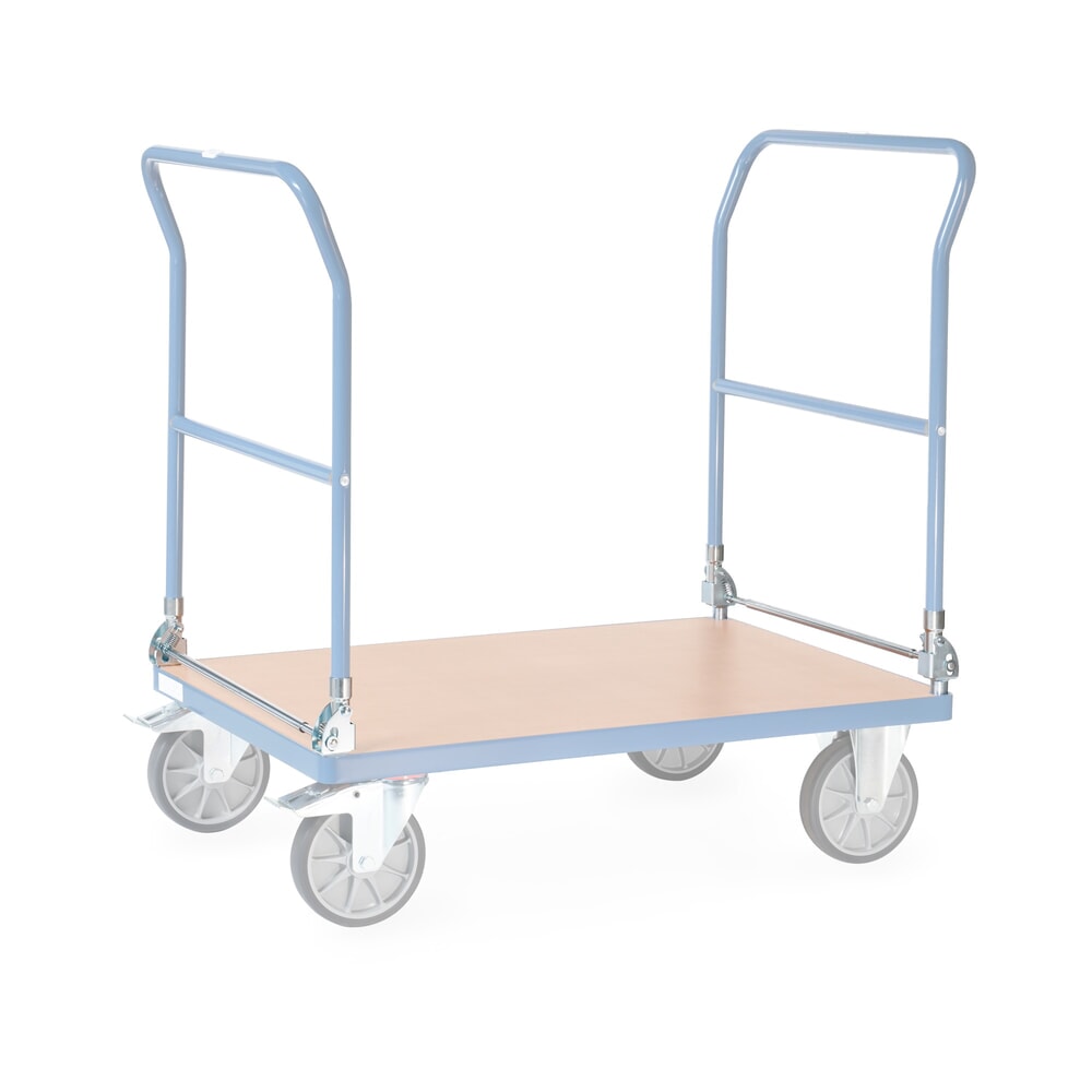 Produktabbildung: Klappbare Schiebebügel für fetra® Schiebebügelwagen, beidseitig, Breite 500 mm