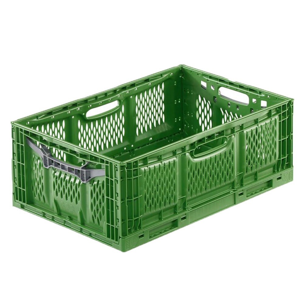 Produktabbildung: Alpha Eurobox aus PPC, Klappkiste mit durchbrochenen Wänden, HxBxT 230 x 400 x 600 mm