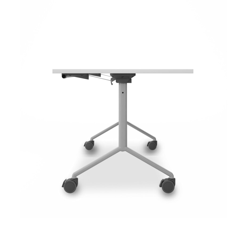 Produktabbildung: Geramöbel Klapptisch auf Rollen, BxT 1.600 x 800 mm, weiss