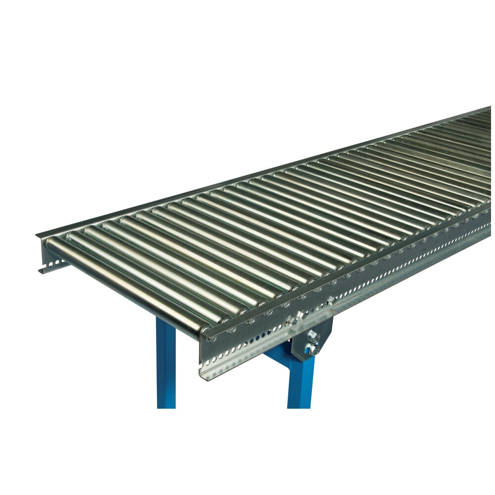 Produktabbildung: BLUME Klein-Rollenbahn, Stahlrohrrollen Ø 30 mm, Gewindeachse, LxB 1.000 x 200 mm