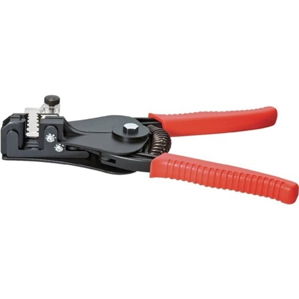 Produktabbildung: Abisolierzange L.180mm schwarz lack.Ku.-Überzug m.Öffnungsfeder KNIPEX