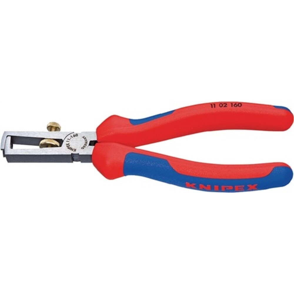 Produktabbildung: Abisolierzange L.160mm pol.2K-Hülle m.Öffnungsfeder KNIPEX