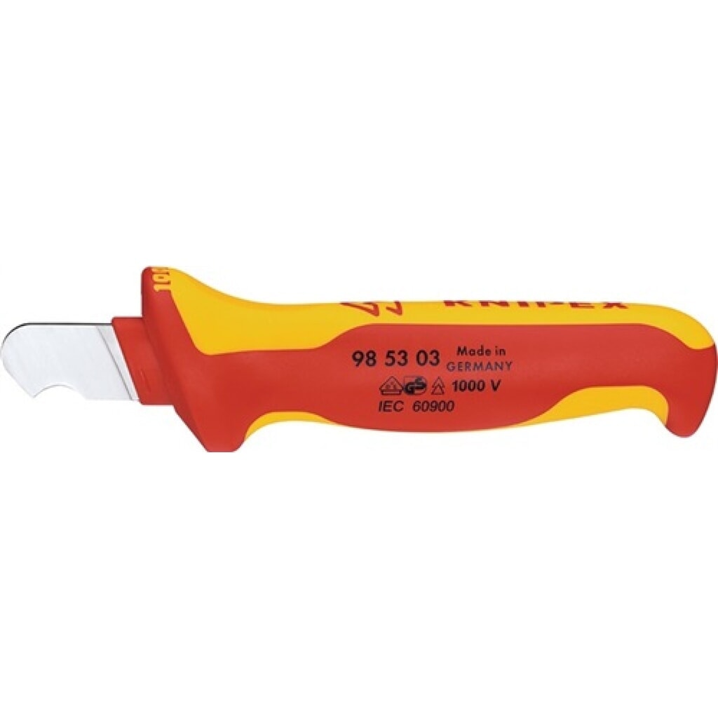 Abmantelungsmesser L.155mm Klingen-L.28mm KNIPEX Produktabbildung: Abmantelungsmesser L.155mm Klingen-L.28mm KNIPEX