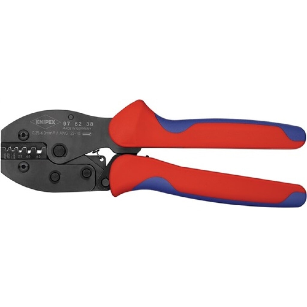 Aderendhülsencrimpzange PreciForce® L.220mm 0,25-6,0 mm² brün.2K-Hülle Produktabbildung: Aderendhülsencrimpzange PreciForce® L.220mm 0,25-6,0 mm² brün.2K-Hülle