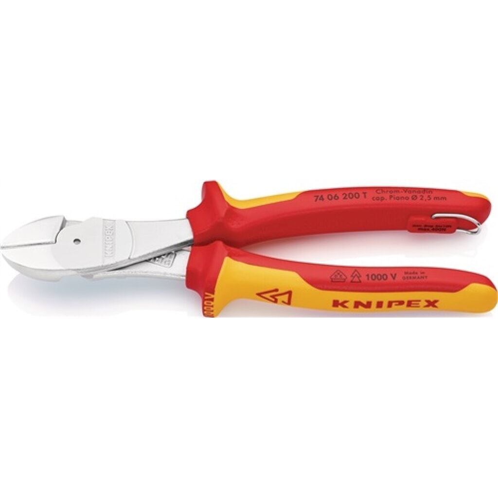 KNIPEX Kraftseitenschneider Form 0, VDE, tauchisoliert