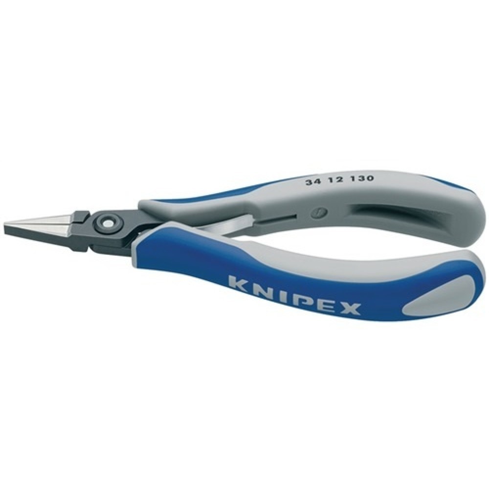 Produktabbildung: Elekronikflachzange L.135mm pol. gerade-breit KNIPEX m.2Komp.-Hüllen
