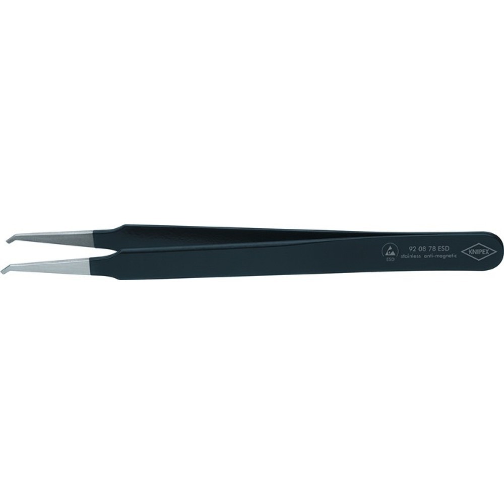 Produktabbildung: Präzisionspinzette Länge 130 mm gerade kräftig rostfrei, antimagn., elektr. ableitend KNIPEX