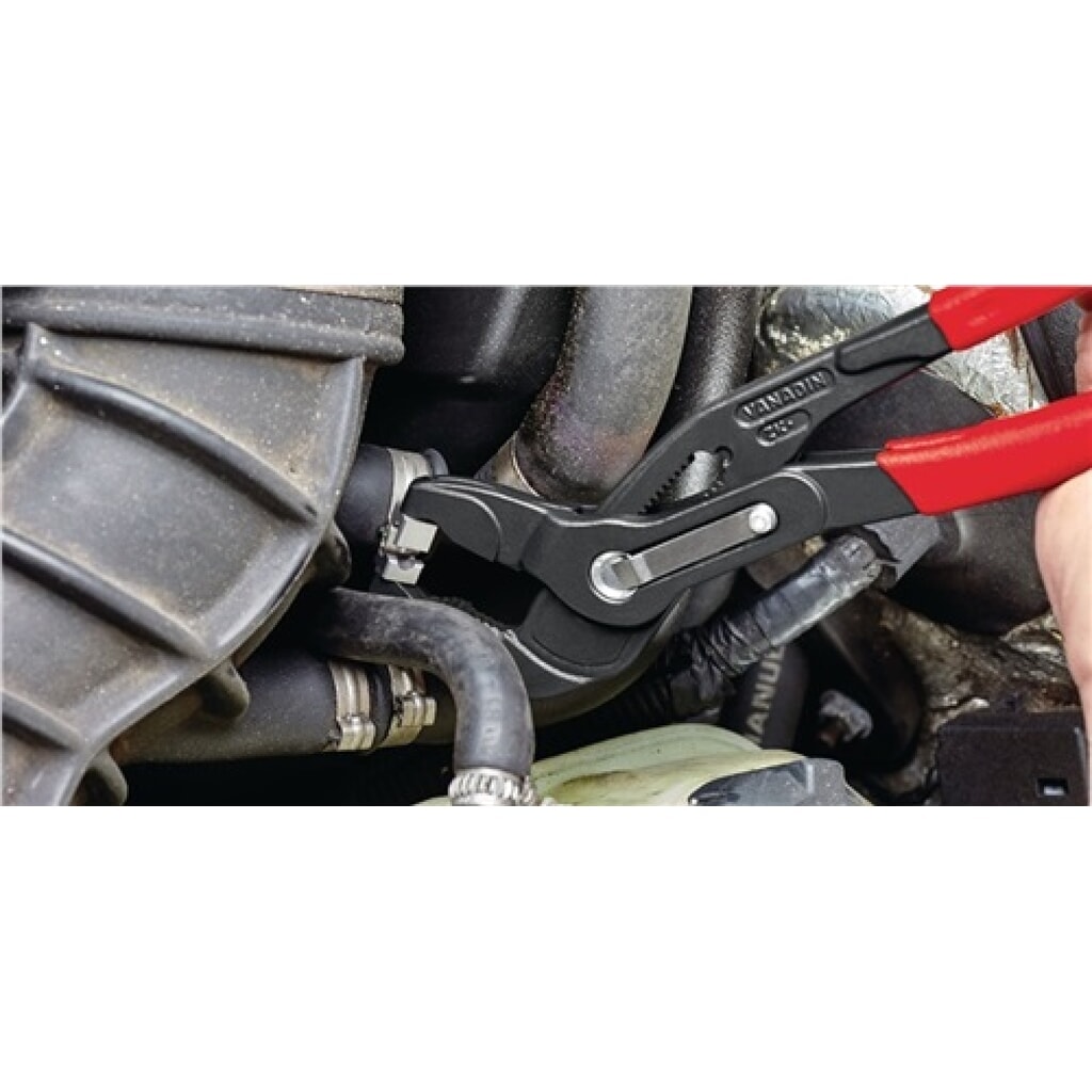 Schlauchschellenzange Gesamt-L.180mm Kopf grau atram.Ku.-Überzug KNIPEX Produktabbildung Nr. 2: Schlauchschellenzange Gesamt-L.180mm Kopf grau atram.Ku.-Überzug KNIPEX