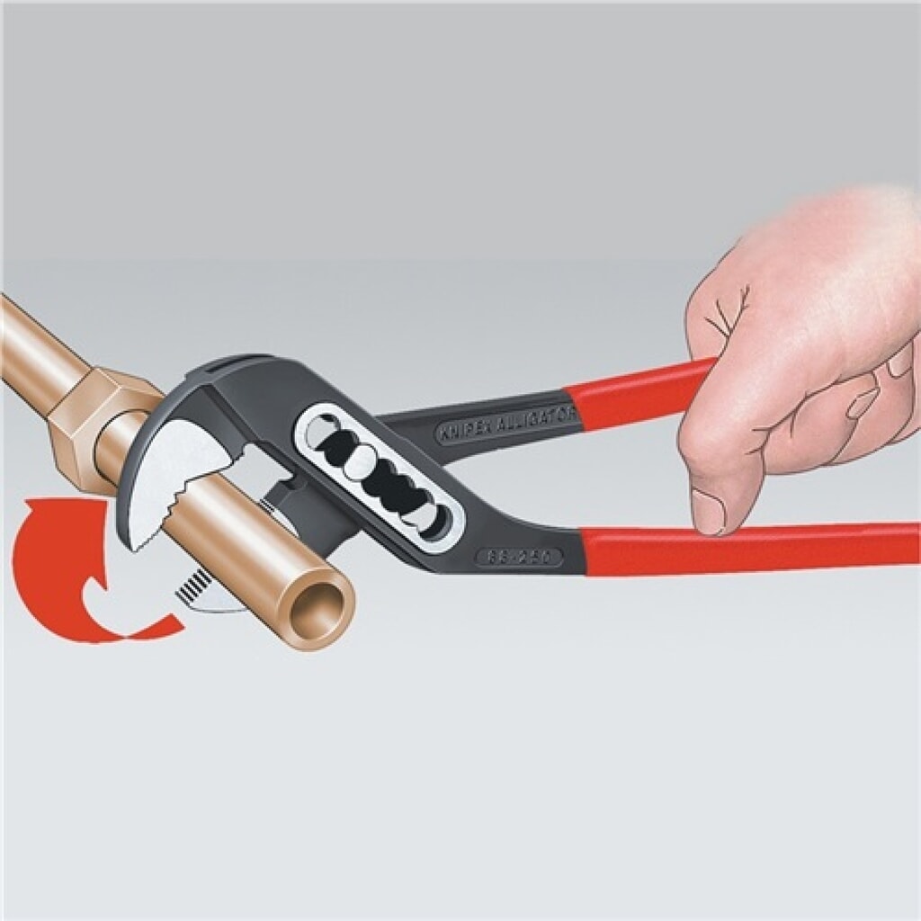 Wasserpumpenzange Alligator DINISO8976 L.180mm W.36mm m.Ku.-Überz.pol. Knipex Produktabbildung Nr. 2: Wasserpumpenzange Alligator DINISO8976 L.180mm W.36mm m.Ku.-Überz.pol. Knipex