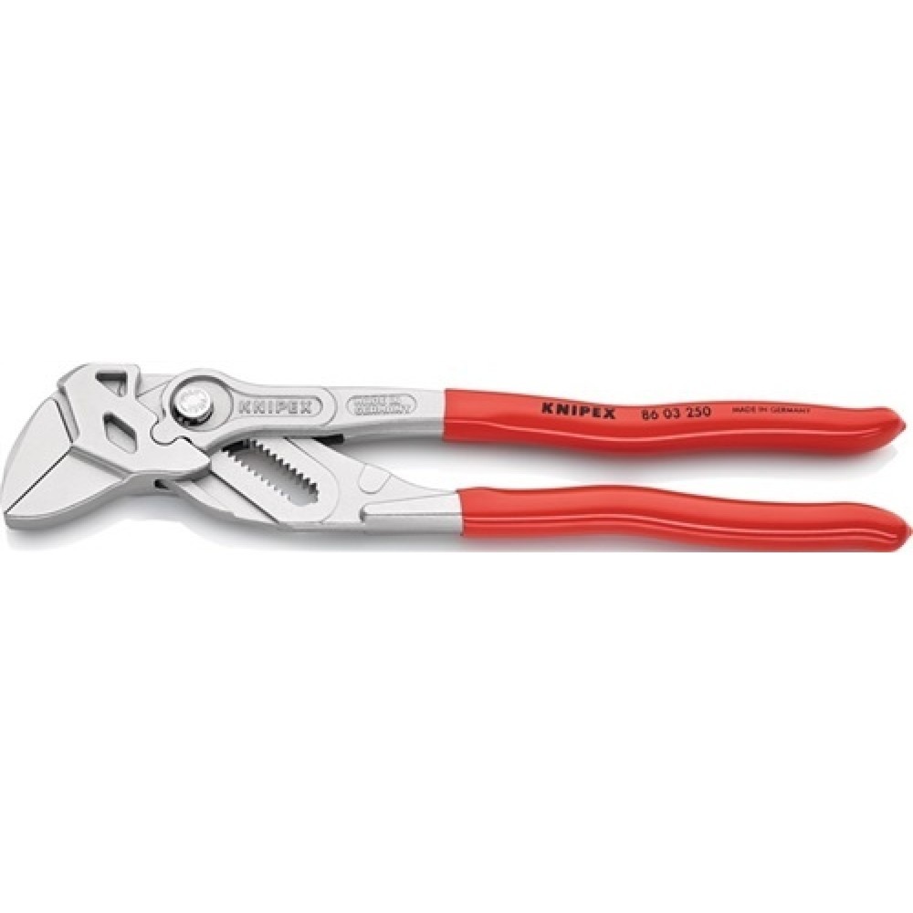 Produktabbildung: Zangenschlüssel DIN ISO 5743 L.300mm Spann-W.60mm verchr.Ku.-Überzug KNIPEX