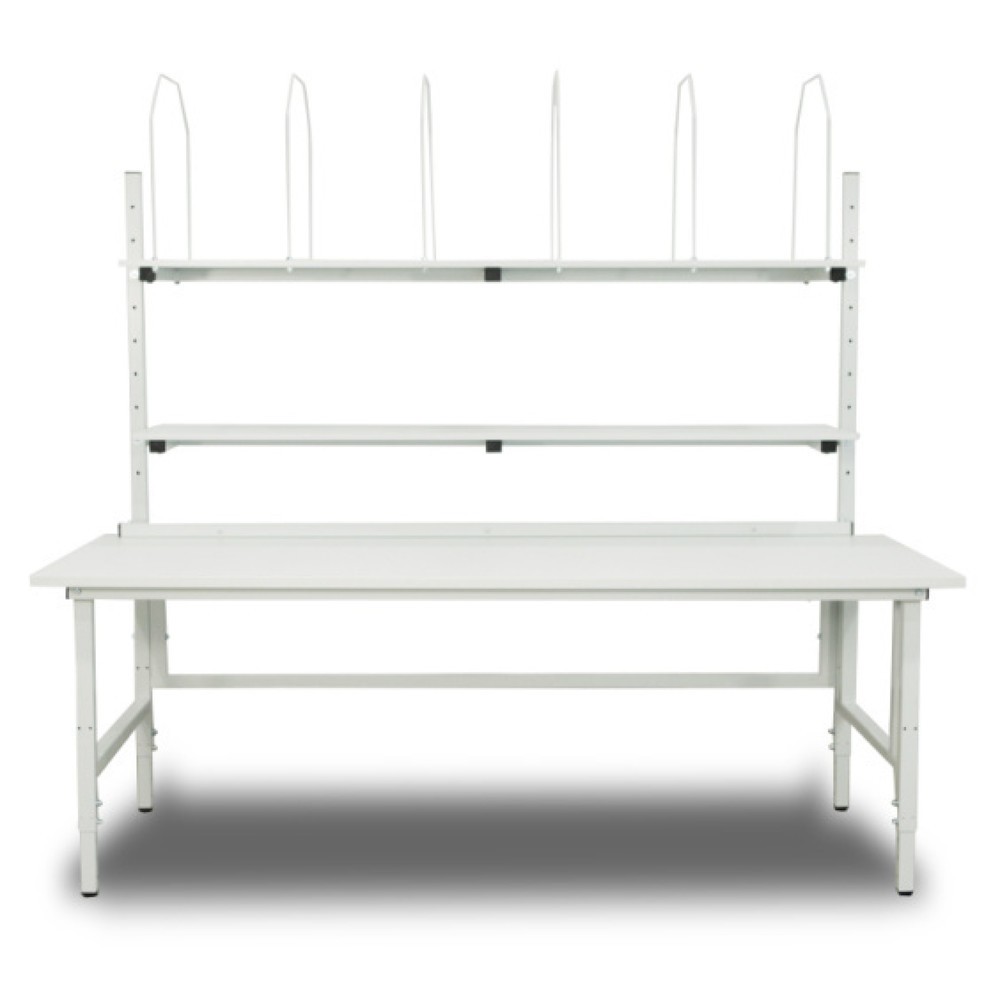 Produktabbildung: DAHMEN Manuell höhenverstellbarer Packtisch Classic, einseitig, Komplett-Set, HxBxT 700-950 x 1.600 x 900 mm