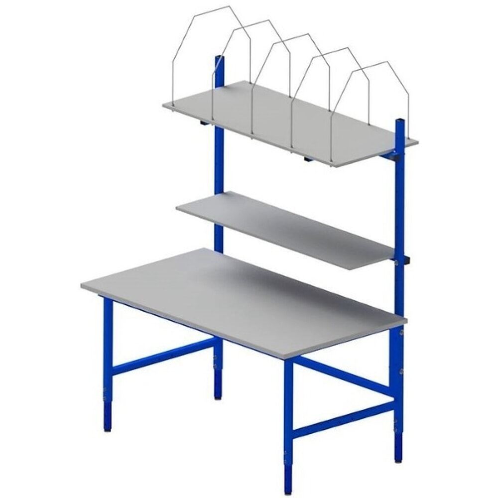 Produktabbildung Nr. 6: DAHMEN Manuell höhenverstellbarer Packtisch Classic, einseitig, Komplett-Set, HxBxT 700-950 x 1.600 x 900 mm