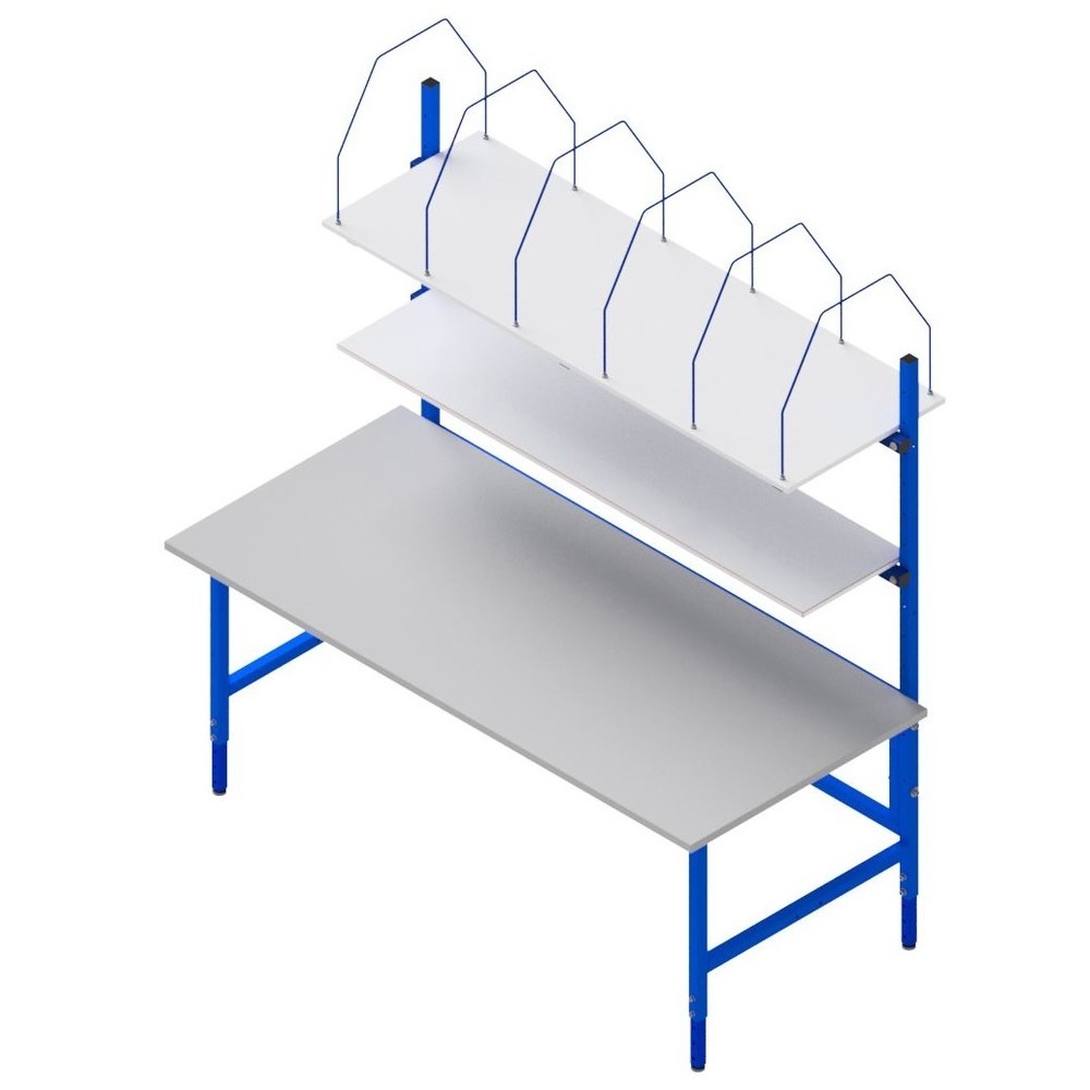 Produktabbildung Nr. 4: DAHMEN Manuell höhenverstellbarer Packtisch Classic, einseitig, Komplett-Set, HxBxT 700-950 x 2.000 x 900 mm