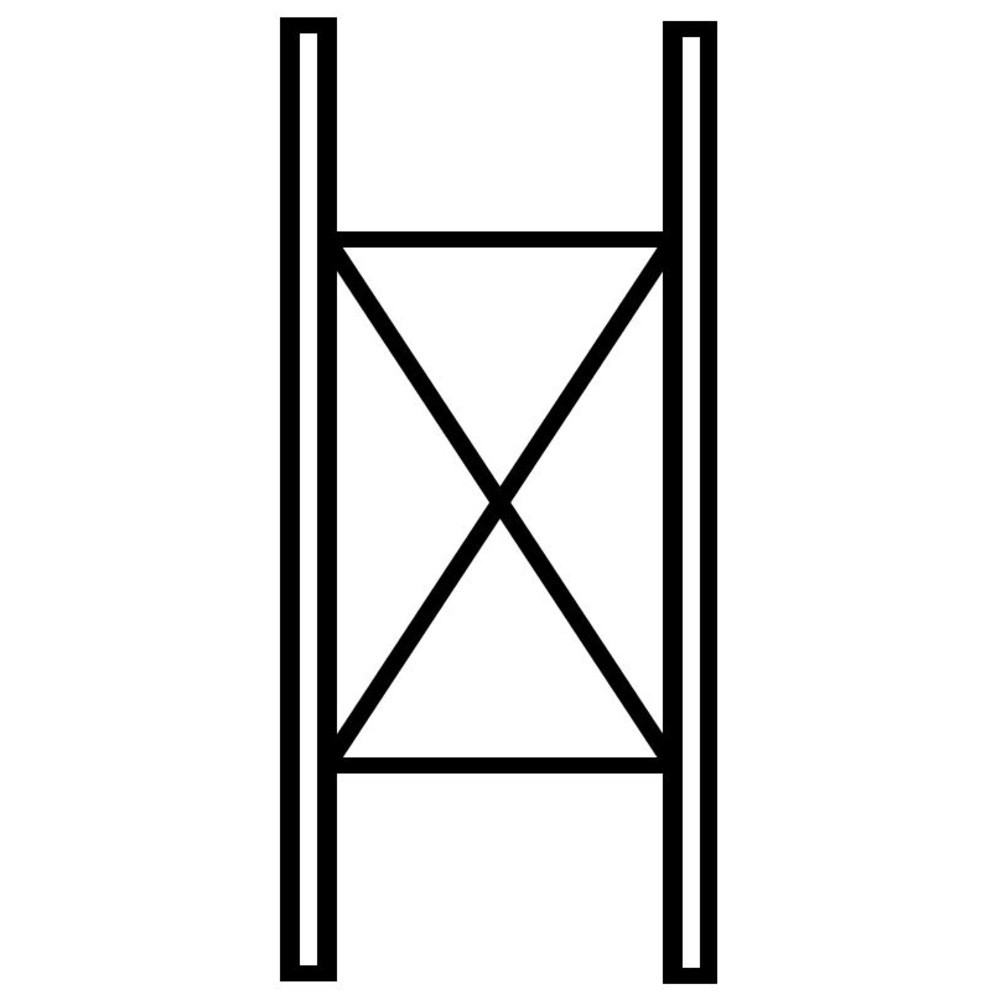 Produktabbildung Nr. 2: Komplettpaket Kragarmregal, doppelseitig, Tragkraft pro Arm 500 kg, HxBxT 2.432 x 3.160 x 1.420 mm, 4 Ständer