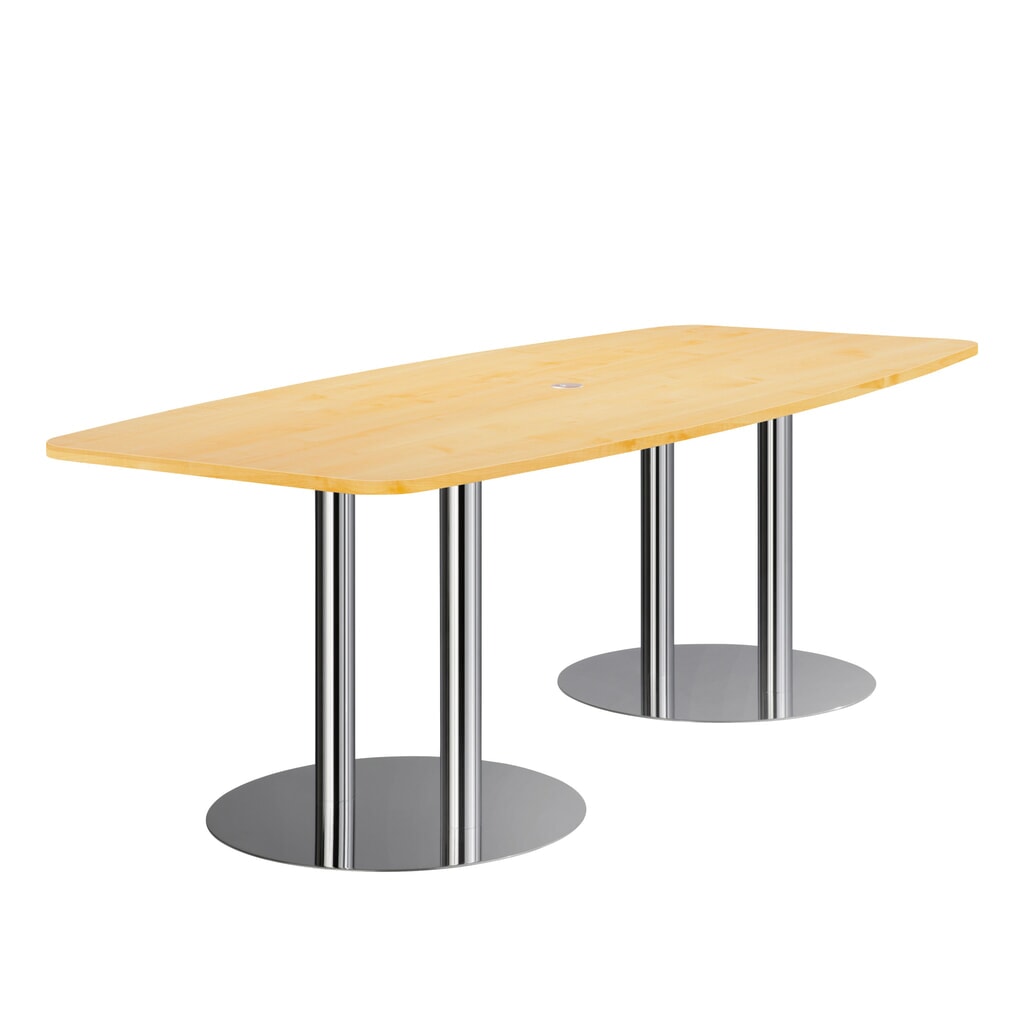Produktabbildung: Konferenztisch Meeting, BxT 2.200 x 1.050 mm, Ahorn