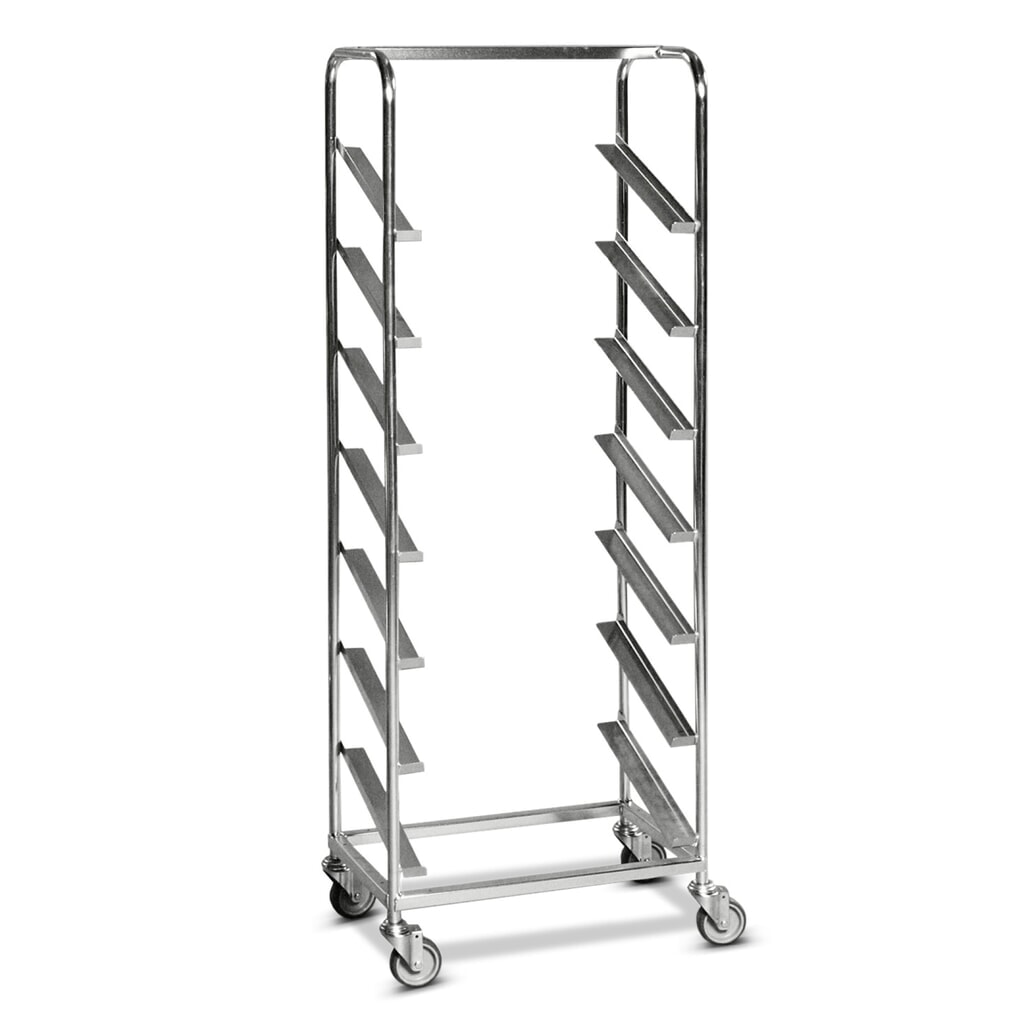 Kongamek Hordenwagen für Eurokästen, geneigte Auflagen, Abstand 195 mm Produktabbildung: Kongamek Hordenwagen für Eurokästen, geneigte Auflagen, Abstand 195 mm