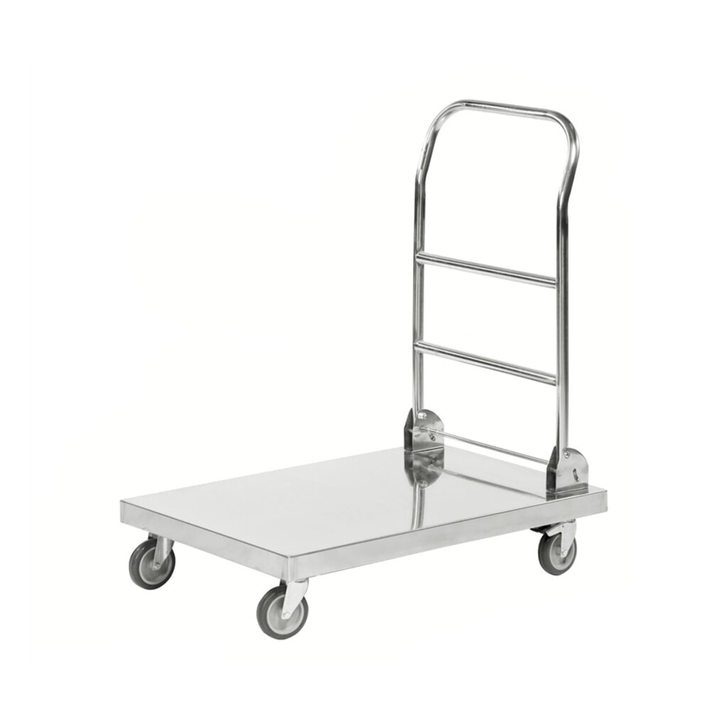 Kongamek Transportwagen, komplett Edelstahl 18/0, Ladefläche BxT 520 x 825 mm Produktabbildung: Kongamek Transportwagen, komplett Edelstahl 18/0, Ladefläche BxT 520 x 825 mm