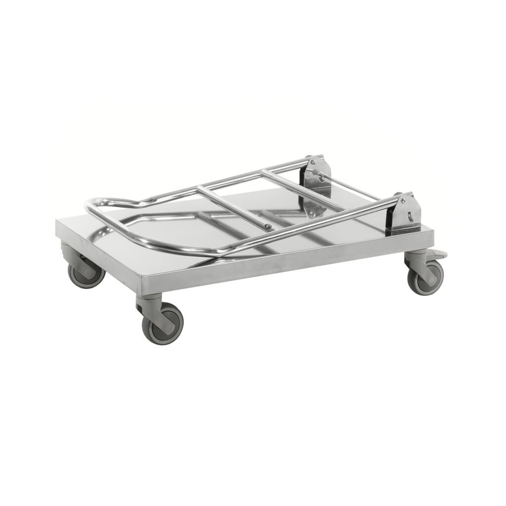 Kongamek Transportwagen, komplett Edelstahl 18/0, Ladefläche BxT 520 x 825 mm Produktabbildung Nr. 2: Kongamek Transportwagen, komplett Edelstahl 18/0, Ladefläche BxT 520 x 825 mm