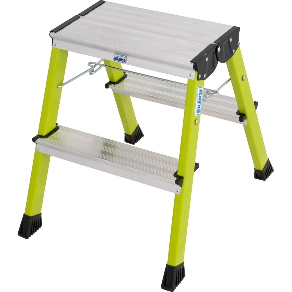 Produktabbildung: KRAUSE® MONTO Doppel-Klapptritt Rolly 2x2 Stufen Grün