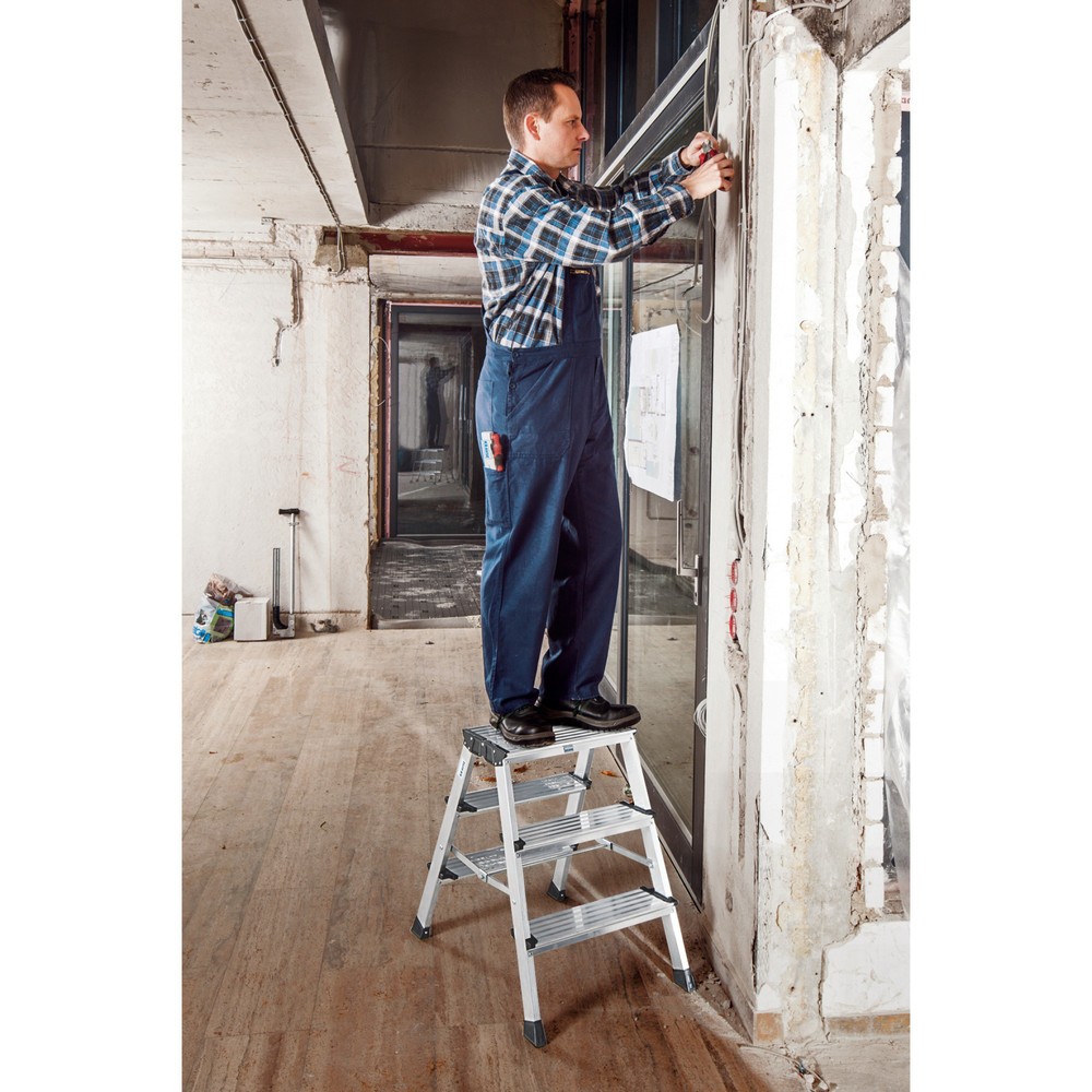 Produktabbildung: KRAUSE® MONTO Industrie-Doppel-Klapptritt, Standhöhe 0,65 m