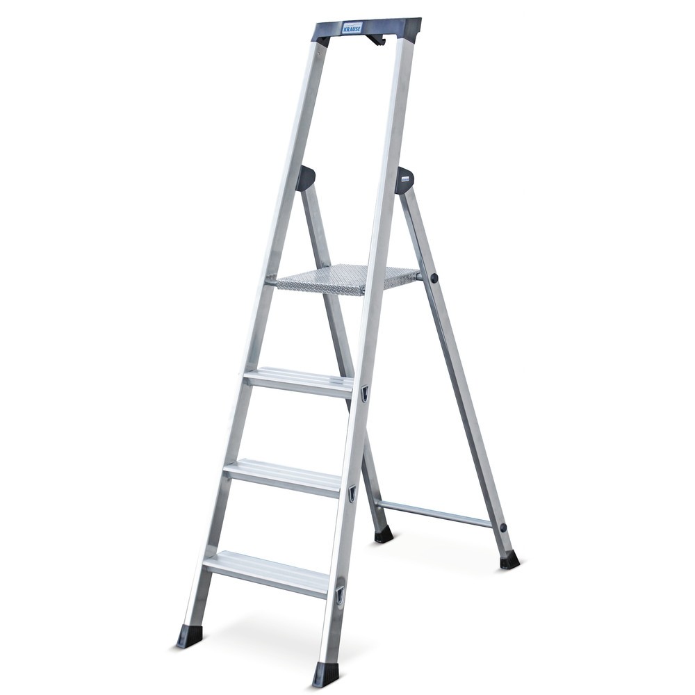 Produktabbildung: KRAUSE® Stufen-r, hochfest gebördelt aus Aluminium, Standhöhe 0,85 m