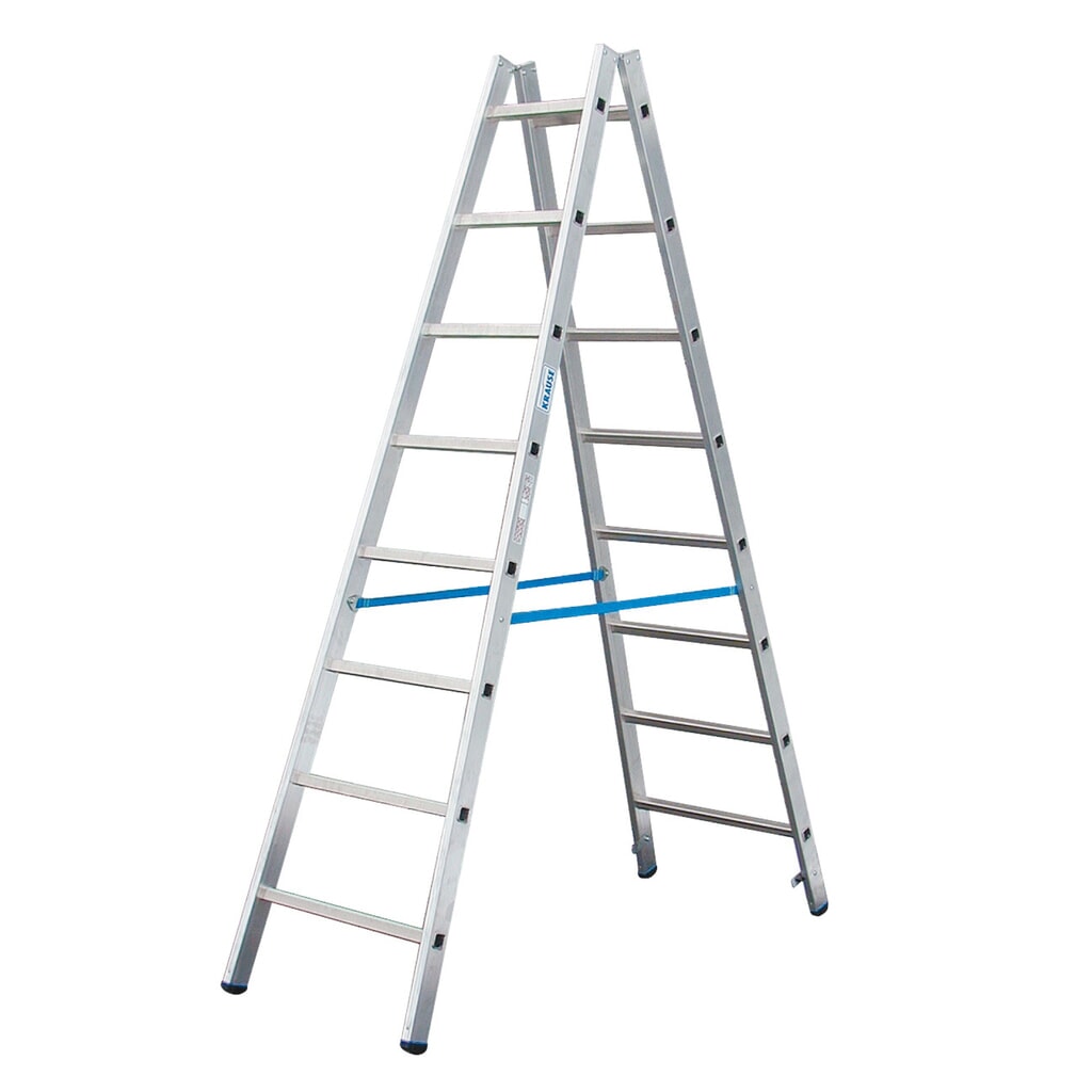 KRAUSE® STABILO Aluminium-Sprossenleiter, 2-seitig begehbar, Standhöhe 1,05 m Produktabbildung: KRAUSE® STABILO Aluminium-Sprossenleiter, 2-seitig begehbar, Standhöhe 1,05 m