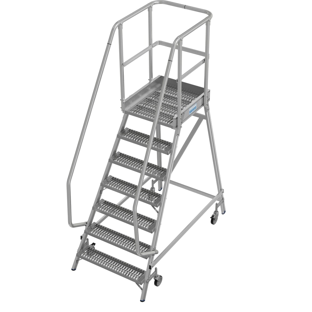Produktabbildung Nr. 16: KRAUSE® STABILO fahrbare Podestleiter, einseitig begehbar, Profilrost R13, 7 Stufen