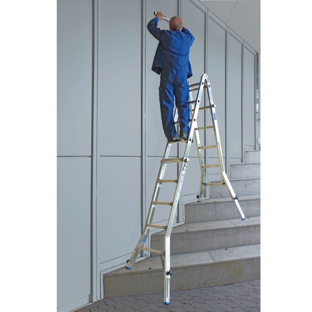 KRAUSE® STABILO Gelenk-Teleskopleiter mit 4 integrierten Holmverlängerungen, max. Länge 5,35 m Produktabbildung Nr. 7: KRAUSE® STABILO Gelenk-Teleskopleiter mit 4 integrierten Holmverlängerungen, max. Länge 5,35 m