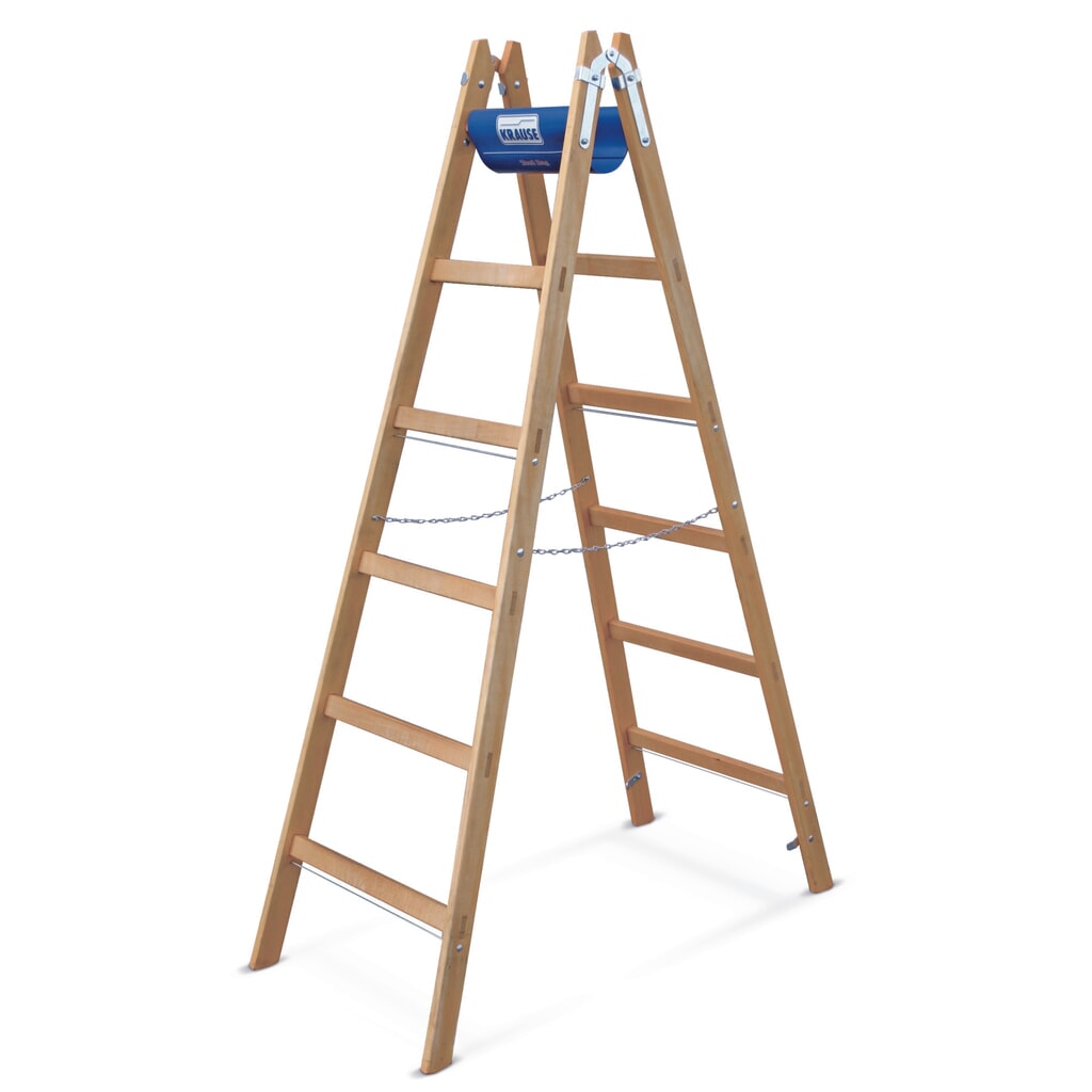 Produktabbildung Nr. 4: KRAUSE® STABILO Holz-Sprossenleiter, 2-seitig begehbar, Standhöhe 0,50 m