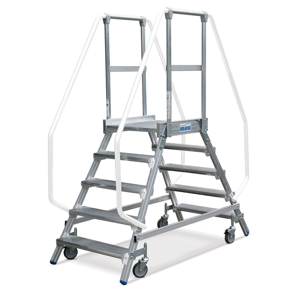 KRAUSE® STABILO Podesttreppe, 2-seitig, verfahrbar, Standhöhe 0,70 m Produktabbildung Nr. 1: KRAUSE® STABILO Podesttreppe, 2-seitig, verfahrbar, Standhöhe 0,70 m