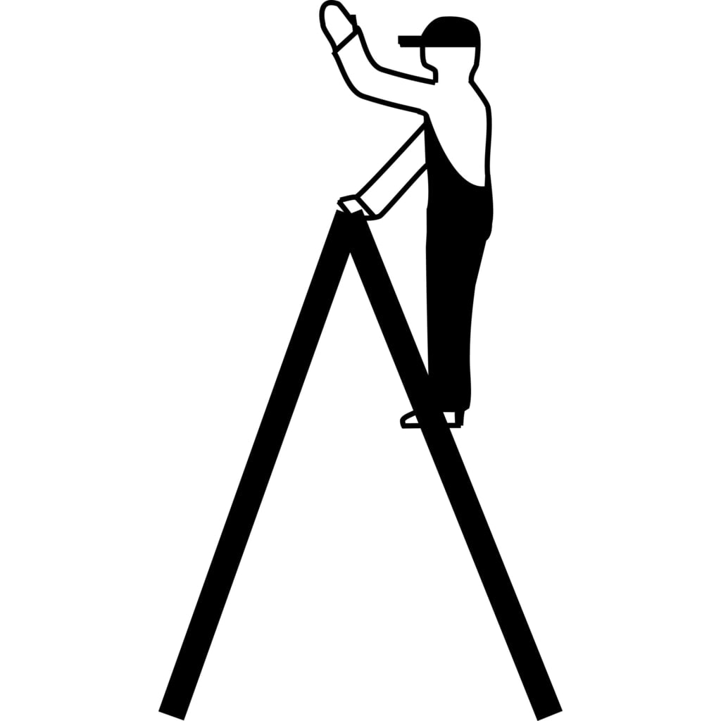 Produktabbildung Nr. 14: KRAUSE® STABILO Teleskopleiter mit Stufen, beidseitig begehbar, 2 x 7 Stufen