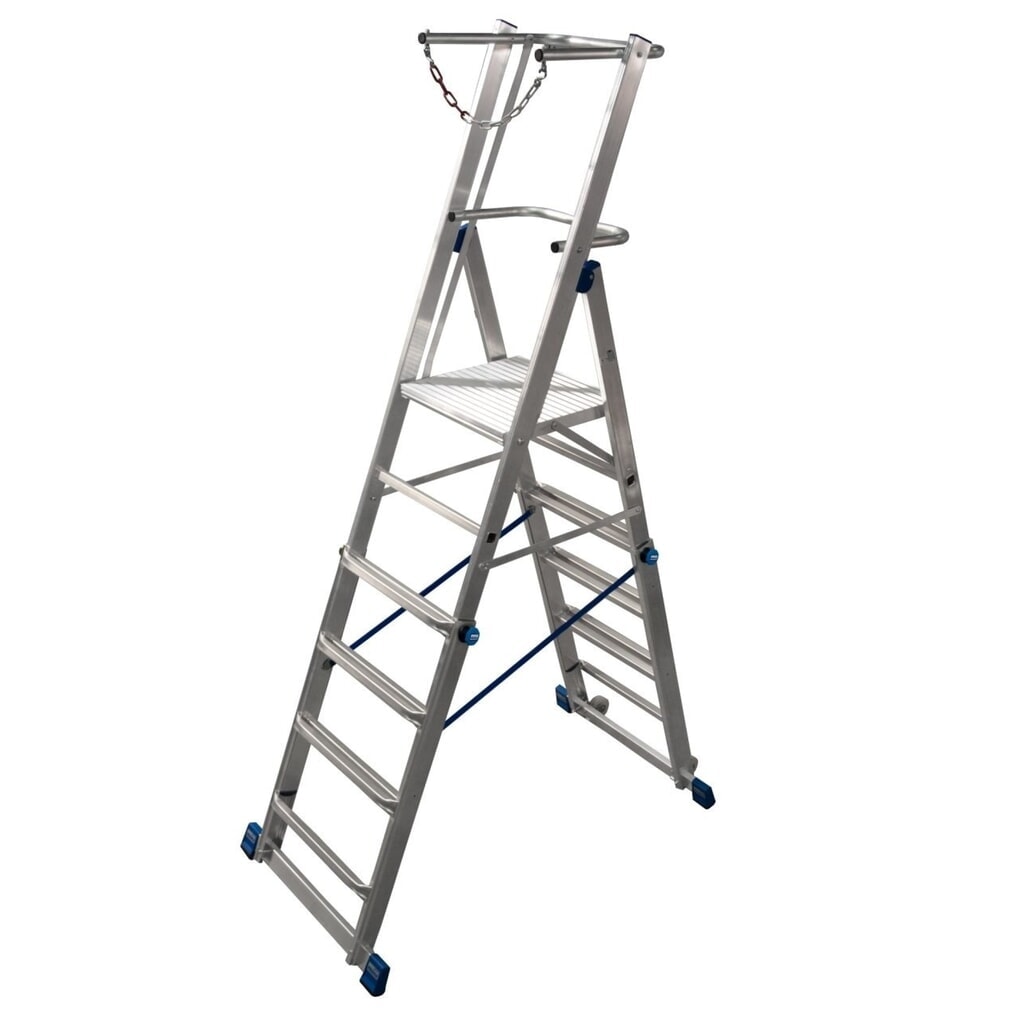 KRAUSE® STABILO Teleskop-Plattformleiter, 6-8 Sprossen Produktabbildung Nr. 1: KRAUSE® STABILO Teleskop-Plattformleiter, 6-8 Sprossen